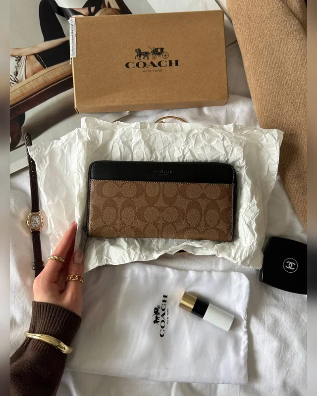 Coach Accordion Wallet Beige Black 20 х 10 х 3 Інше — головне фото товару