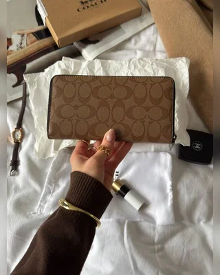 Coach Accordion Wallet Beige Black 20 х 10 х 3 Інше — головне фото товару