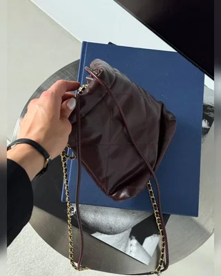 Chanel Burgundy Quilted Calfskin Mini 20 Bag Gold Hardware Магнітна Коробка 23 х 22 х 6 — головне фото товару
