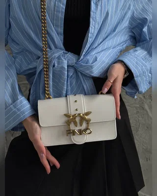 PINKO Mini Love Bag One Simply White Gold [оригінальна коробка] 20 x 12 x 7 — головне фото товару