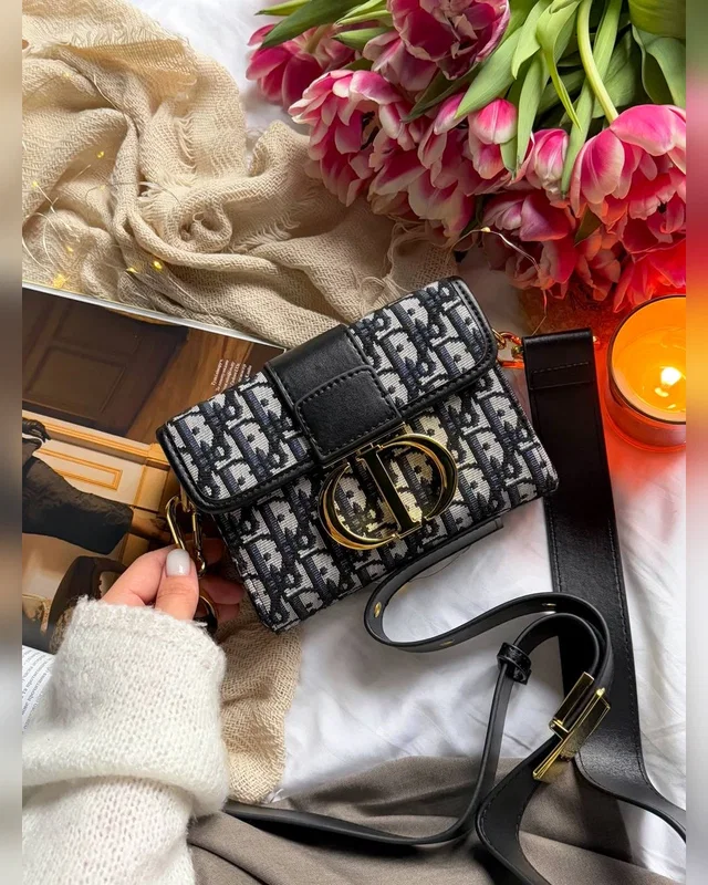Dior Christian Dior 30 Montaigne Bag Black Beige [оригінальна коробка] 17 x 12 x 7 — головне фото товару