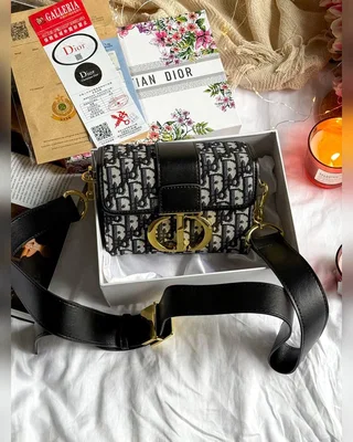 Dior Christian Dior 30 Montaigne Bag Black Beige [оригінальна коробка] 17 x 12 x 7 — головне фото товару
