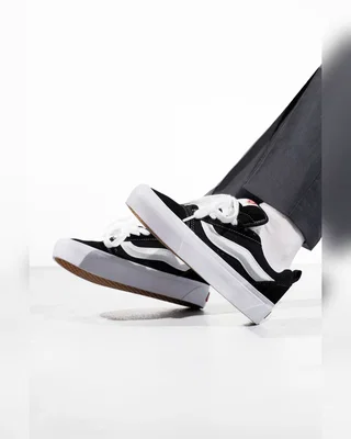 Vans Knu Skool Platform Black White — головне фото товару