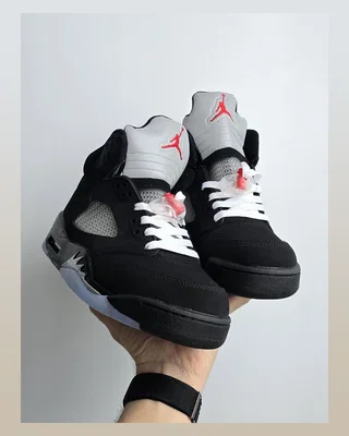 Nike Air Jordan 5 Retro • Black Silver • — головне фото товару
