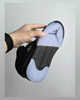Nike Air Jordan 5 Retro • Black Silver • — головне фото товару