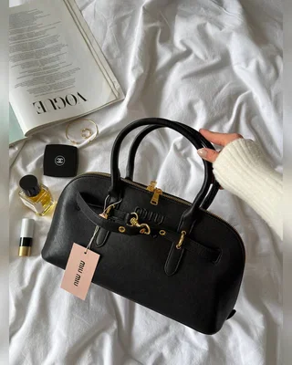 Miu Miu Aventure Nappa Leather Top Handle Bag Black [оригінальна магнітна коробка] 29.5. х 17 х 10.5 — головне фото товару