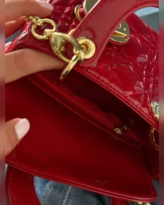 Dior Mini Lady Dior Bag Red [оригінальна бренд коробка] 17 х 15 х 6 — головне фото товару