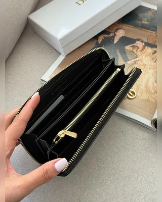 Dior Christian Dior Lady Dior Voyageur Wallet Black 20 х 10 х 3 — головне фото товару