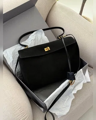 Balenciaga Rodeo Large Suede Black Gold Hardware 35 х 25 х 9 — головне фото товару