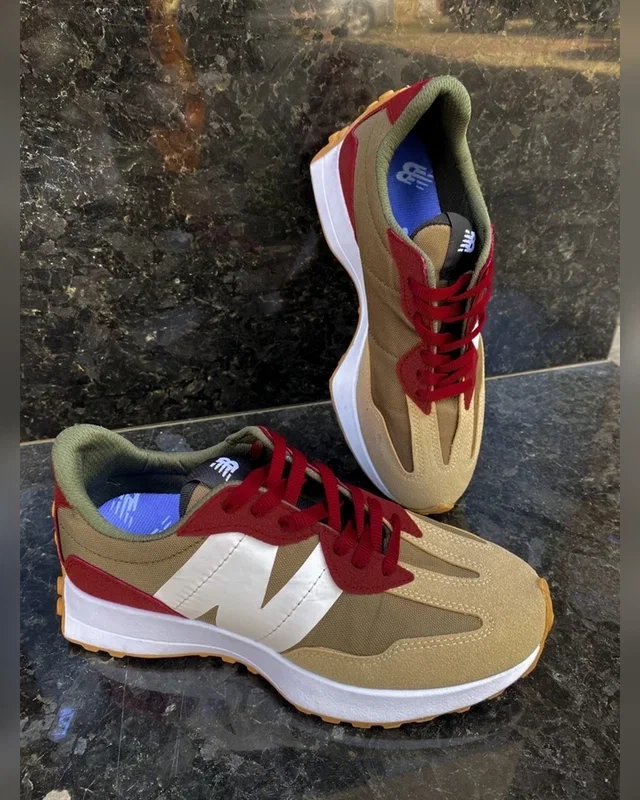 New Balance 327 khaki maroon — головне фото товару