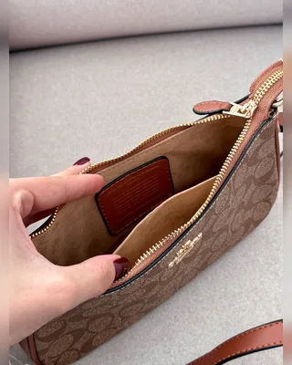 COACH ‎‎‎‎ Coach Teri Shoulder Bag In Signature Canvas Brown Beige [крафтова брендована коробка] — головне фото товару