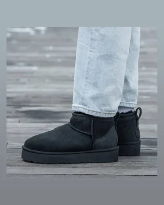 UGG Ultra Mini Mid Platform Black Suede — головне фото товару