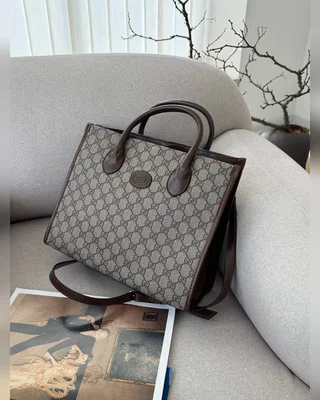 Gucci Ophidia Leather Trimmed Monogrammed Coated Canvas Tote [пильник] 30 х 25 х 12 — головне фото товару