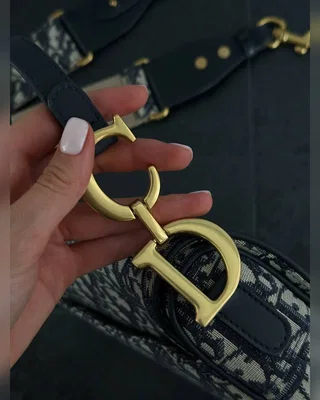 Dior Saddle Bag with Strap Blue Dior Oblique Jacquard [звичайна бренд коробка] — головне фото товару