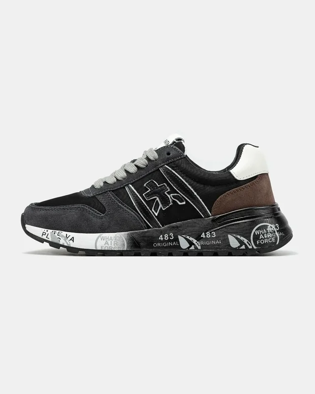Premiata Lander Black Grey Brown — головне фото товару