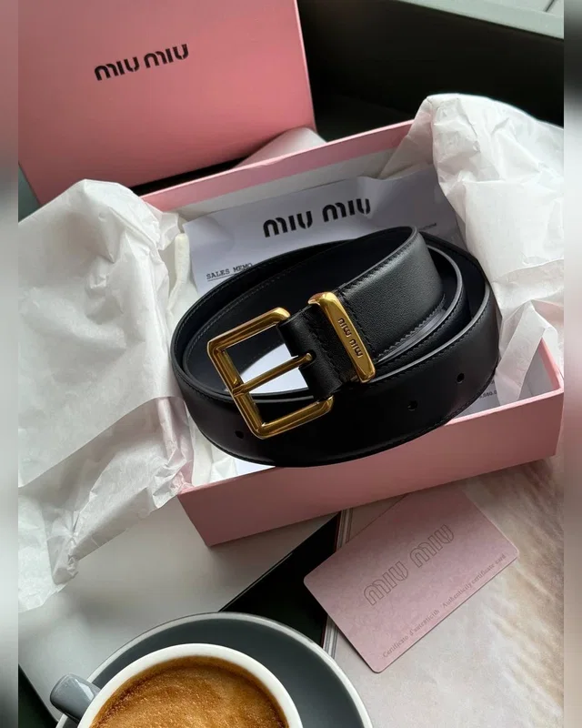 Miu Miu Belt Black Gold 95 x 3 см — головне фото товару