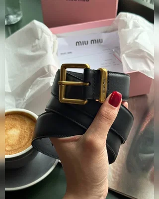 Miu Miu Belt Black Gold 95 x 3 см — головне фото товару