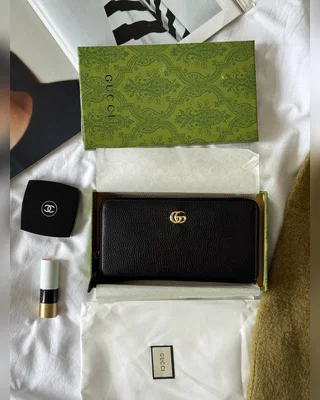 Gucci Marmont Wallet Black Gold 20 х 10 х 3 — головне фото товару