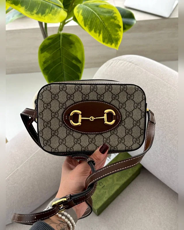 Gucci Horsebit 1955 Small Shoulder Bag Brown [оригінальна коробка] 20 х 12,5 x 6 — головне фото товару