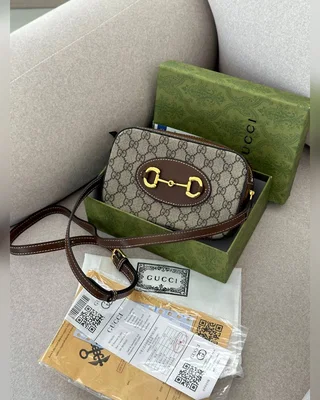 Gucci Horsebit 1955 Small Shoulder Bag Brown [оригінальна коробка] 20 х 12 5 x 6 — головне фото товару