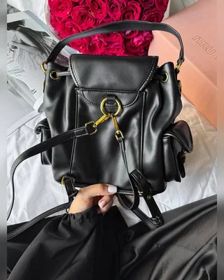 Miu Miu Leather Backpack Black [оригінальна коробка] 23 х 21 х 9 — головне фото товару