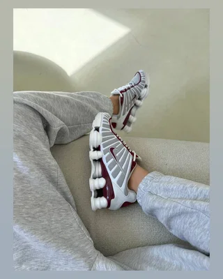 Nike shox white burgundy — головне фото товару