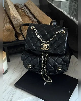 Chanel Two Pocket Duma Backpack Black Магнітна Коробка 21 х 19 х 11 — головне фото товару
