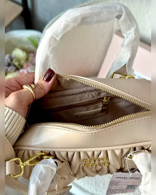 Miu Miu Arcadie Matelassé Nappa Leather Bag Cappuccino[ориг коробка] 22 х 12 х 7 — головне фото товару