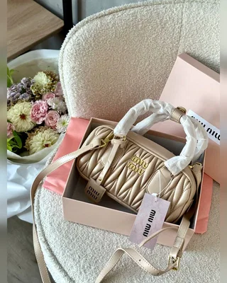 Miu Miu Arcadie Matelassé Nappa Leather Bag Cappuccino[ориг коробка] 22 х 12 х 7 — головне фото товару