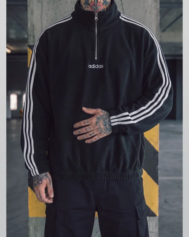 Adidas Чорний флісовий Світшот — головне фото товару