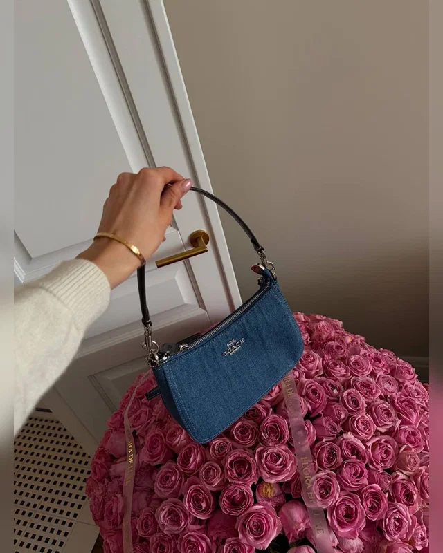 COACH ‎‎‎‎ Coach Teri Shoulder Bag Denim Silver 23 x 12 x 7 — головне фото товару