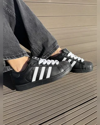 Adidas superstar leather black — головне фото товару