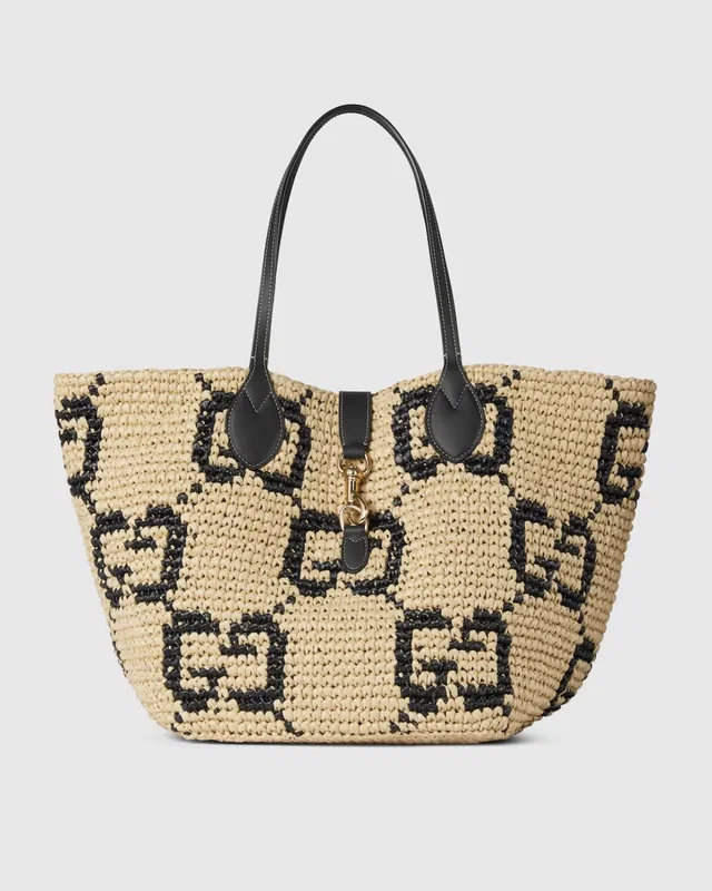 Gucci Woven medium tote bag Black — головне фото товару
