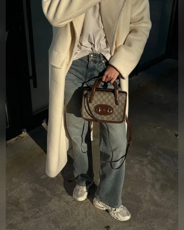 Gucci Horsebit 1955 GG Mini Top Handle Bag in Brown 23 х 17 х 13 — головне фото товару