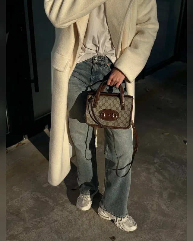 Gucci Horsebit 1955 GG Mini Top Handle Bag in Brown 23 х 17 х 13 — головне фото товару