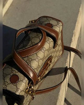 Gucci Horsebit 1955 GG Mini Top Handle Bag in Brown 23 х 17 х 13 — головне фото товару