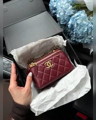 Chanel Classic Red Lambskin Pearl Crush Vanity Bag Gold 17 х 11 х 8 — головне фото товару