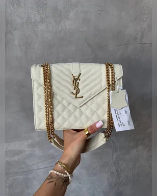 Saint Laurent Leather Envelope Chain Bag Milk — головне фото товару
