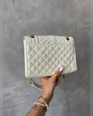 Saint Laurent Leather Envelope Chain Bag Milk — головне фото товару