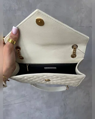 Saint Laurent Leather Envelope Chain Bag Milk — головне фото товару