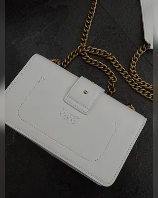PINKO Mini Love Bag One Simply With Enamel Pin White [оригінальна коробка] 20 х 12.5 х 6.5 — головне фото товару