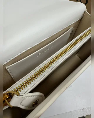 PINKO Mini Love Bag One Simply With Enamel Pin White [оригінальна коробка] 20 х 12.5 х 6.5 — головне фото товару