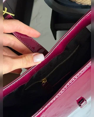 Saint Laurent Hobo Le 5 A 7 Patent Leather Shoulder Bag Wine 24 х 15 х 6 — головне фото товару