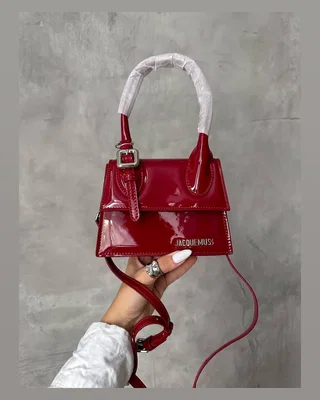 Jacquemus Le Chiquito Moyen Boucle Red in Patent Leather — головне фото товару