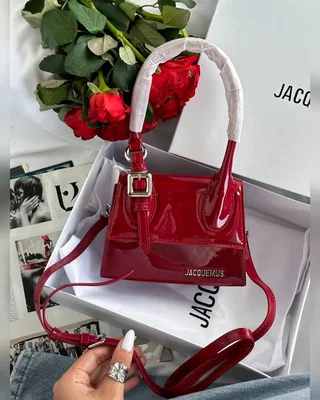 Jacquemus Le Chiquito Moyen Boucle Red in Patent Leather — головне фото товару