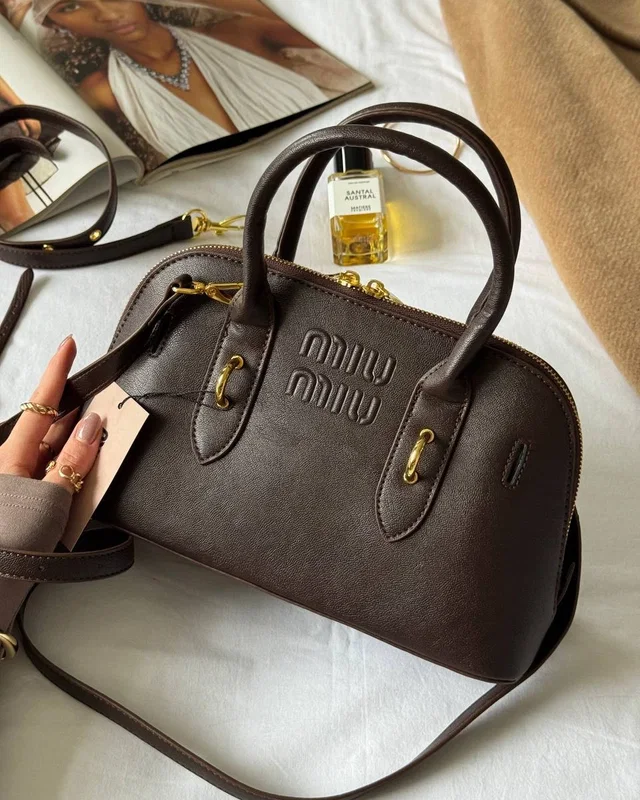 Miu Miu Aventure Nappa Leather Top-Handle Bag Chocolate [оригінальна коробка] — головне фото товару