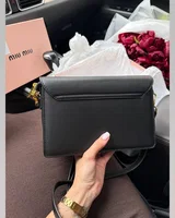 Miu Miu Shoulder Leather Bag Black 24.5 x 16.5 x 6 — головне фото товару