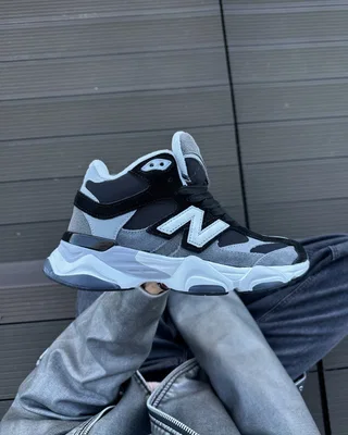New Balance 9060 black white хутро — головне фото товару