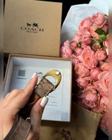 Coach Sculpted C Buckle Belt Beige/Gold 100 x 2.5 Інше — головне фото товару