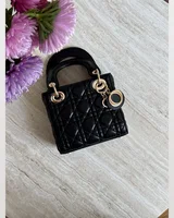 Dior Mini Lady Dior Bag Black/Gold 17 х 15 х 6 см — головне фото товару